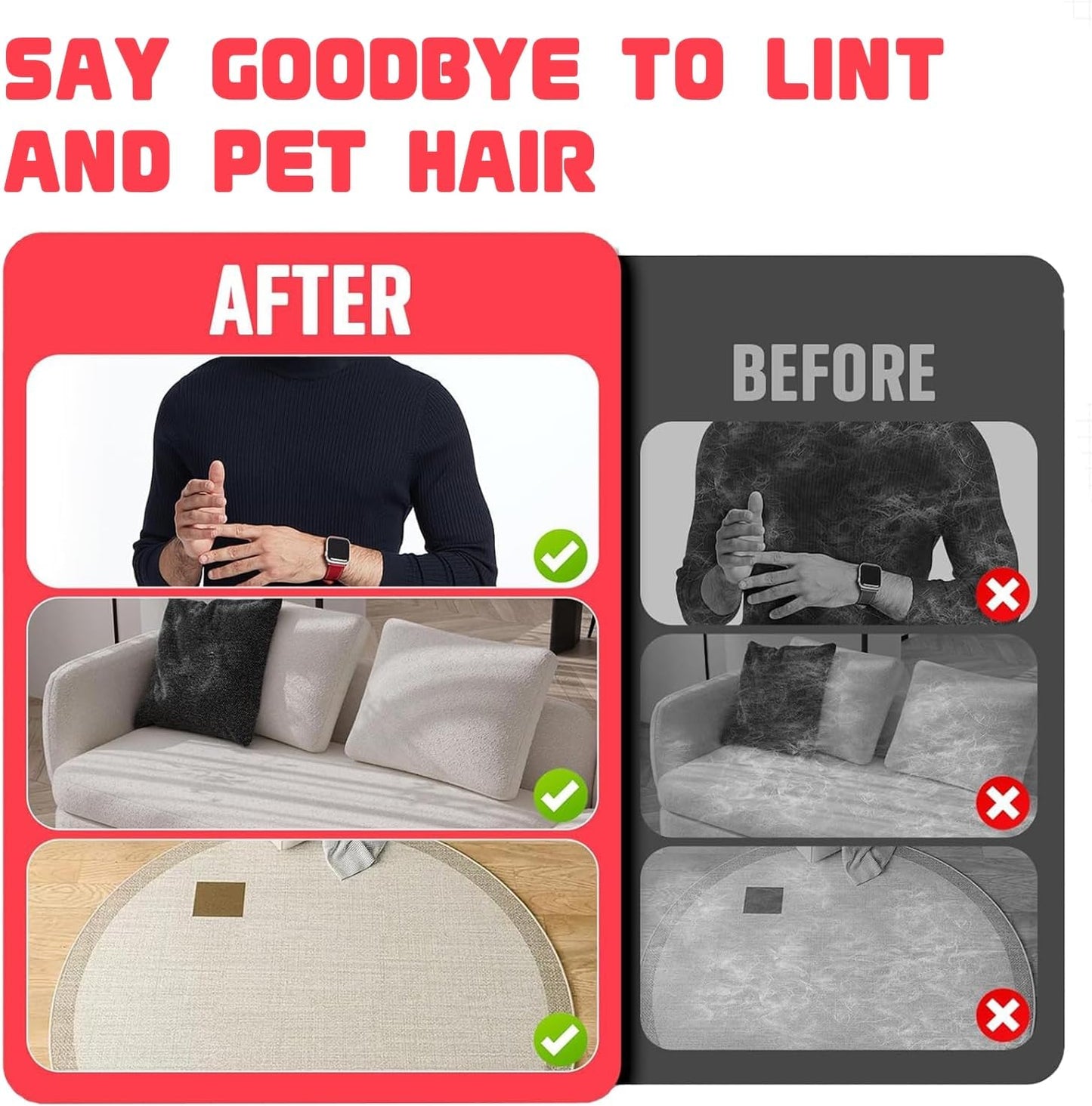 Pet Hair Remover Glove Self Cleaning Brush for Dogs & Cats