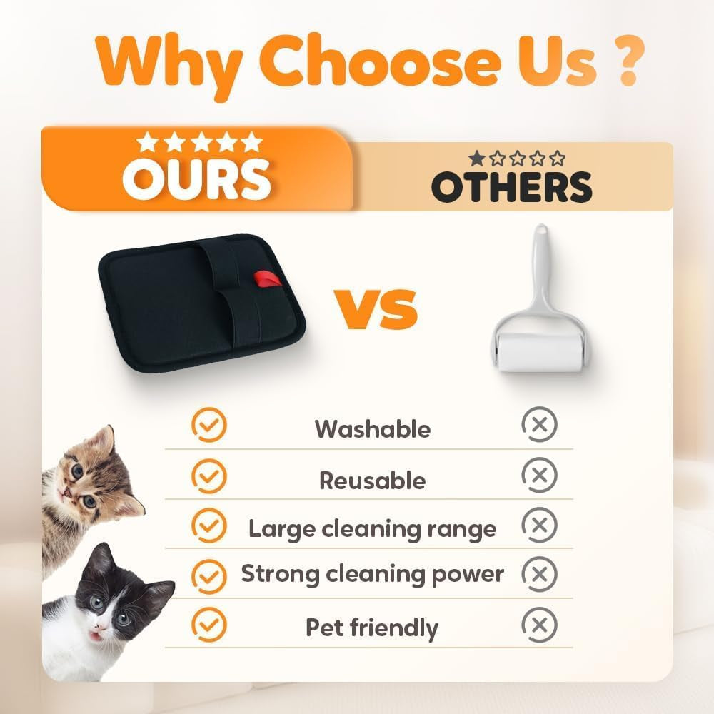 Pet Hair Remover Glove Self Cleaning Brush for Dogs & Cats